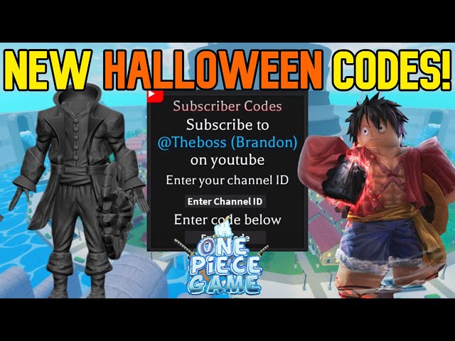 NEW* ALL WORKING HALLOWEEN UPDATE CODES FOR A ONE PIECE GAME