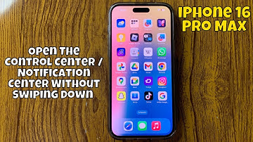 How to Open The Control Center / Notification Center Without Swiping Down  iPhone 16 Pro Max #new