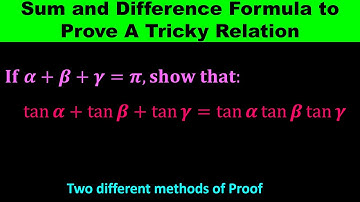 A Tricky Question using Sum and Difference Formula for Trigonometric Functions