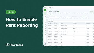 How to Enable Rent Reporting (Tenant) | Rent Collection App