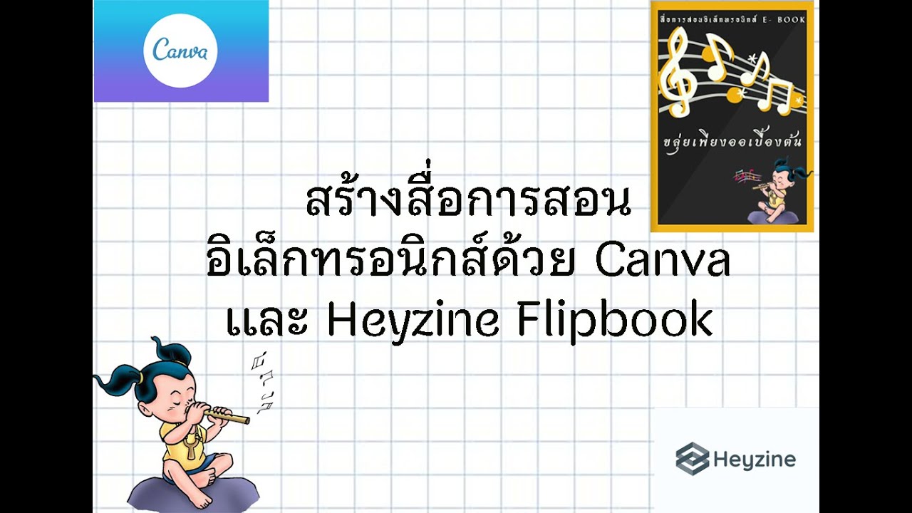 ทำ e-book  2022 New  การสร้างสื่อการสอนอิเล็กทรอนิกส์ E - book ด้วย Canva และ Heyzine Flipbook