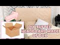 DIY // HEADBOARD MADE OF BOX | EASY AND TIPID