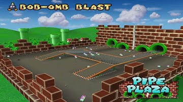 Mario Kart Double Dash: Bob-omb Blast - Pipe Plaza (4 Player)