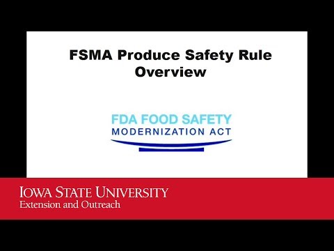 FSMA Produce Safety Rule Overview