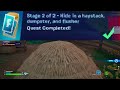 Hide in a haystack dumpster and flusher Fortnite