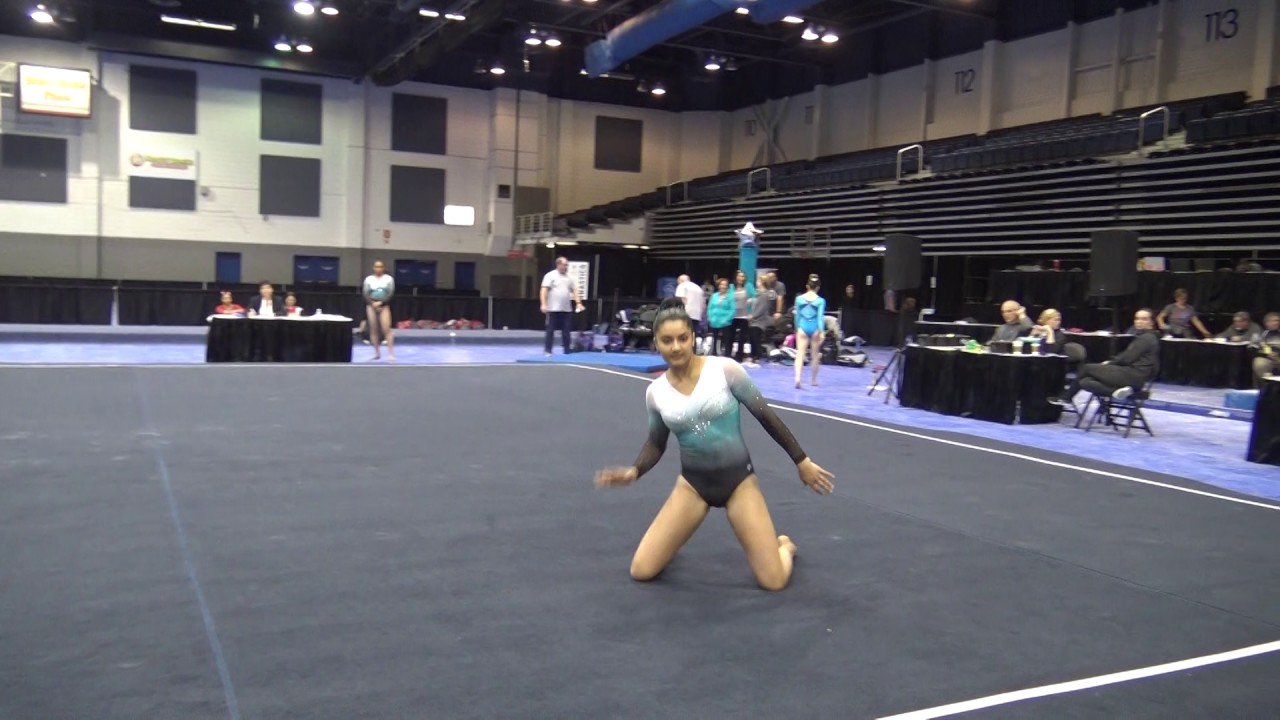 Monica Iyer, Oakland Gymnastics L10 Floor 2017 Michigan State Meet