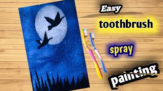 Spray painting with toothbrush ✓ toothbrush spray painting ✓toothbrush spray painting ideas💡#drawing