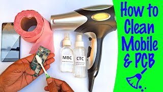How to wash and clean the mobile phone PCB with CTC MBC thinner (isopropyl alcohol) Tutorial#11