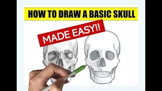 HOW TO DRAW A SKULL MADE EASY!! iPad drawing using apple pencil in procreate app