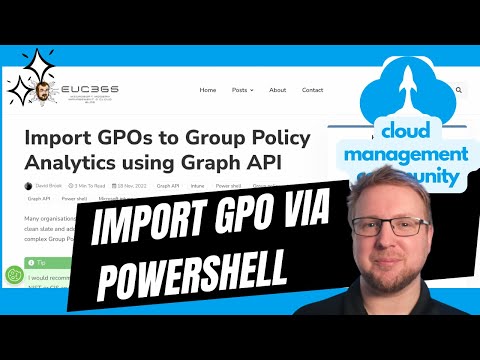 Import GPOs to Intune using Graph API! + My new workflow!