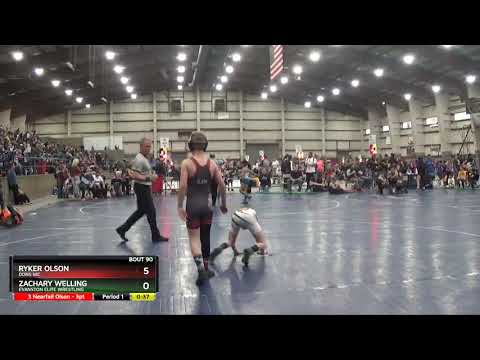 12U 92 Ryker Olson DONS WC Vs Zachary Welling Evanston Elite Wrestling