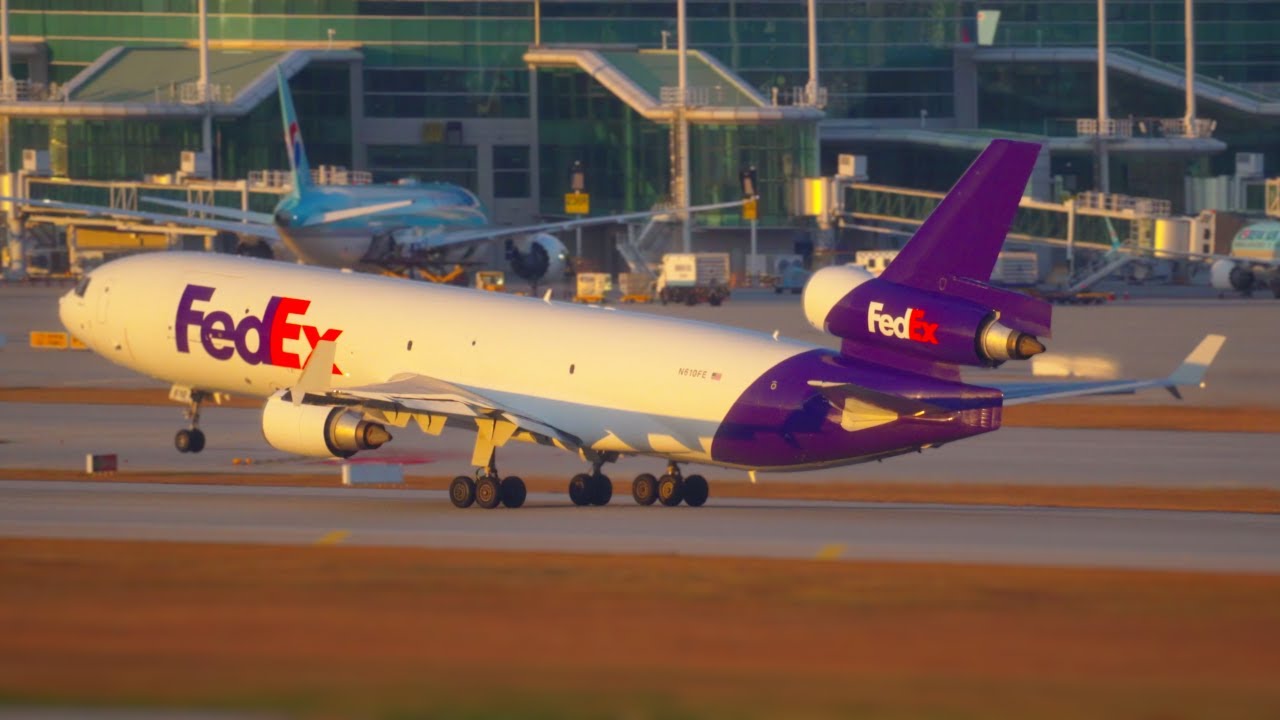 4K | ✈️노을빛으로 물든 인천공항의 분주한 이착륙 30분 | 30 Minutes Sunset Spotting at Incheon Airport🌇