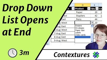 Excel Drop Down Selects Blank at End of List