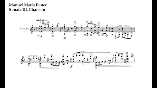 Manuel M. Ponce Sonata III, Chanson