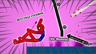 10 - Min+ Best Falls \/  Stickman Dismounting  funny moments #147