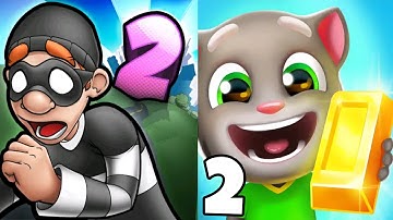 Robbery Bob 2 vs Talking Tom Gold Run Part 2