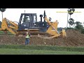 Construction Heavy Equipment Excavator Dump Trucks Bulldozer Working