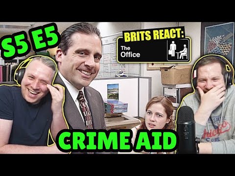 British Guys HILARIOUS The Office Reaction | Season 5 Episode 5 (Crime Aid)
