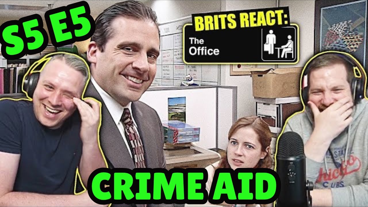 British Guys HILARIOUS The Office Reaction | Season 5 Episode 5 (Crime Aid)