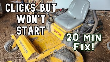 How to fix a zero turn that clicks but won