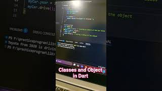 how to use classes and Object in dart #shorts #flutter #coding