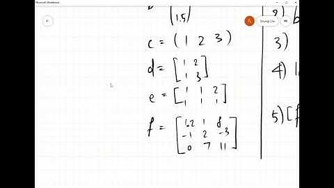 SM 254 Matlab Tutorial #02. Matrix operation