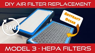 AIR FILTER REPLACEMENT TESLA MODEL 3 + NEW COVER
