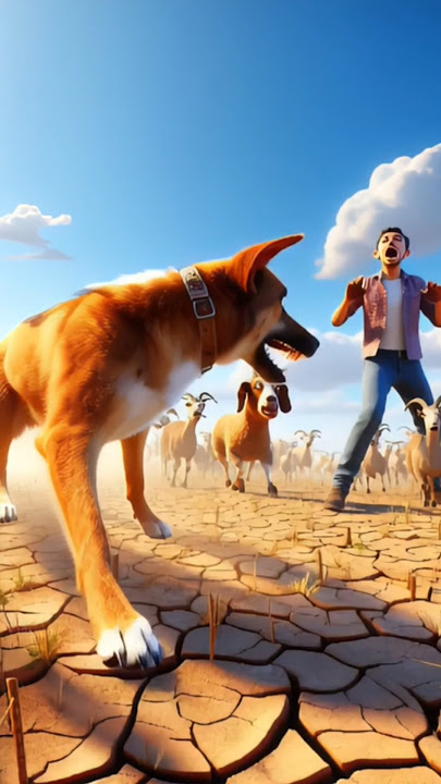 Wild Dog Attacks Farmer’s Goats 🐐 | Emotional Village Story | 3D Animated Short #ai #youtubeshorts