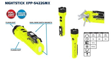 NIGHTSTICK - XPP-5422GMX Intrinsically Safe Dual-Light™ Flashlight w/Dual Magnets