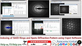 How to indexing SAED Rings and Spots Diffraction Pattern using Cspot Software.