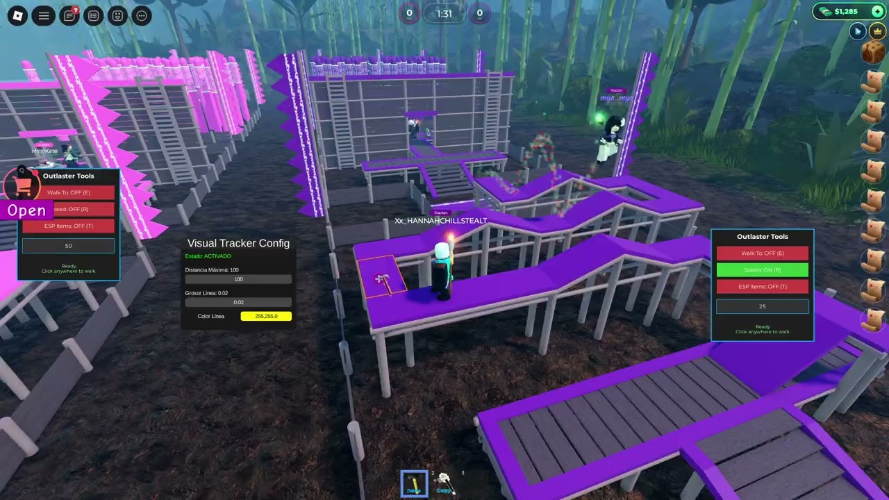 UPDATED OP Outlaster Script Roblox ESP Items Speed Walk Infinite 