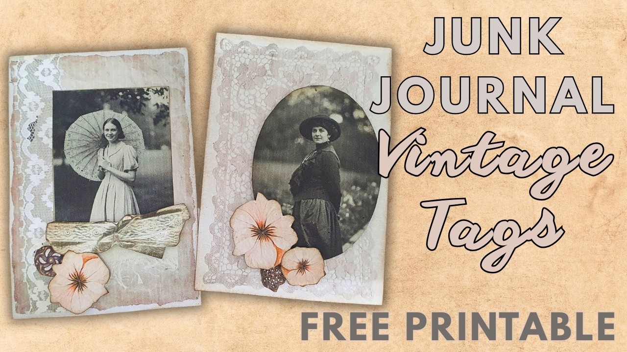 Paper Perk #65 - Junk Journal Vintage Tags l Junk Journal Ephemera