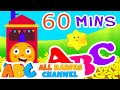 ABC Train Song | ABC Songs for Children & Nursery Rhymes | 60 Minutes Compilation for Kids