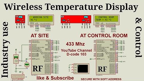 Wireless Temperature display using 433Mhz RX TX Transmission