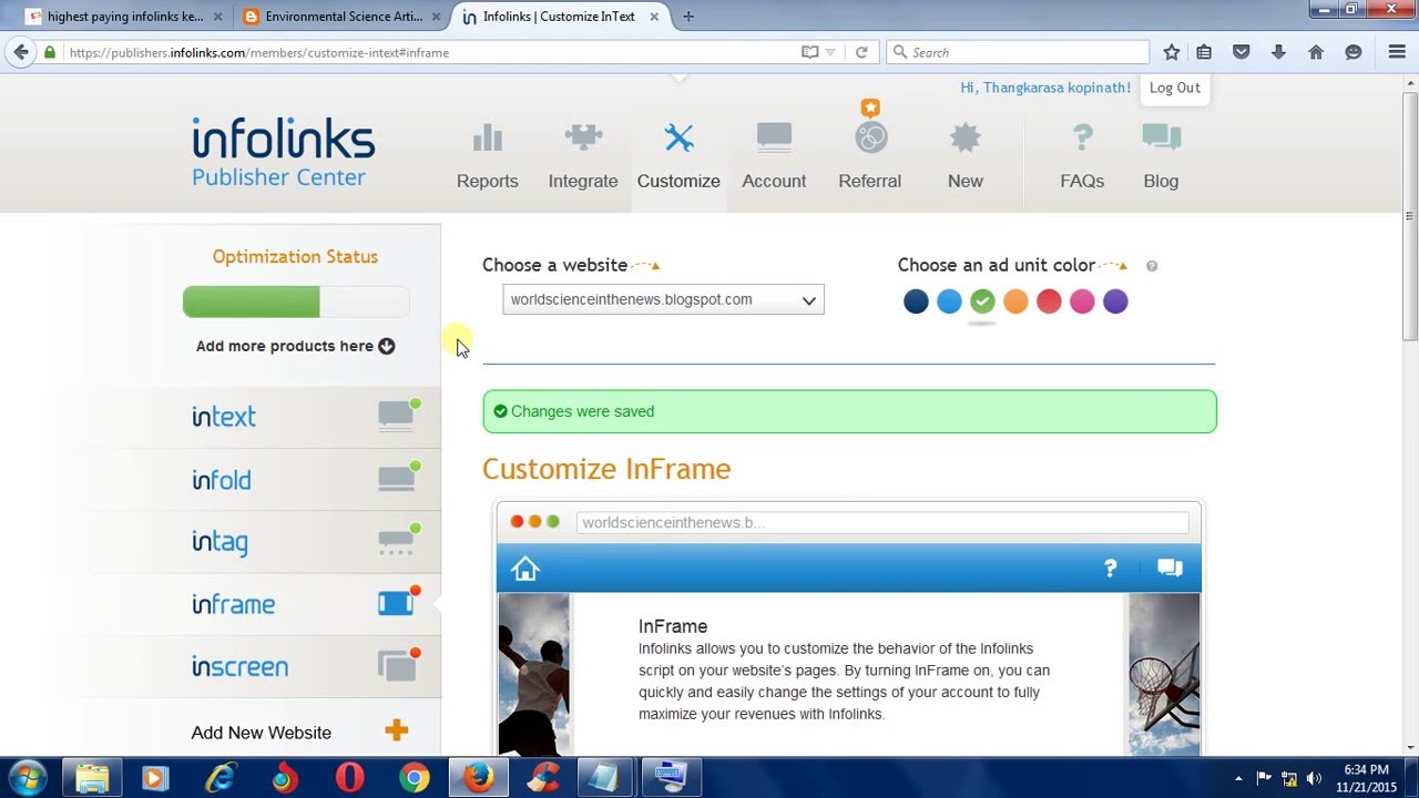 How to increase infolinks earning - YouTube