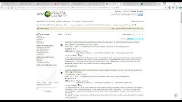 ACM Digital Library Search