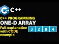 One Dimensional array in c++ with syntax, code full explanation #bca #bcastudents