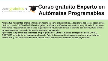 cursos de automatas programables gratis