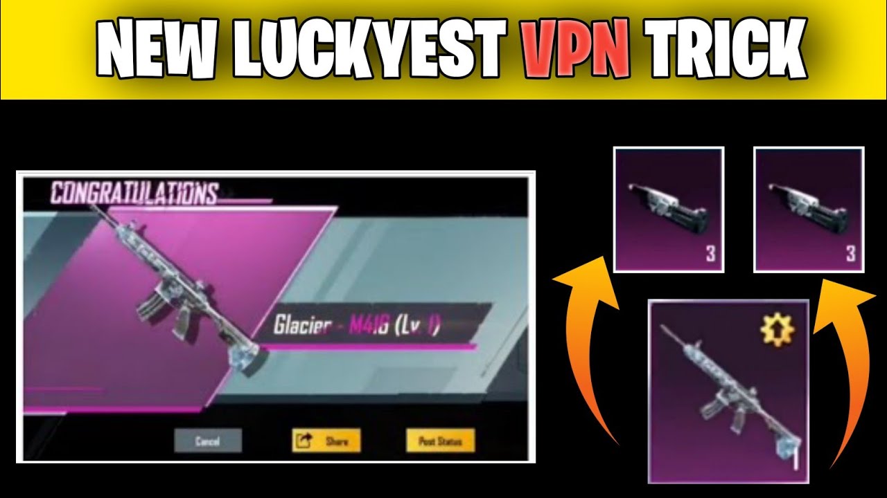 How To Get M416 Glacier In PUBG Mobile || M4 Glacier Trick To Get For ...