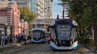 картинка: 90 маршрут трамвая. 13.09.2025 год. Москва.