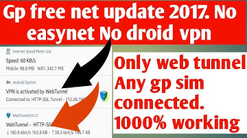 10-10-2017|Gp free net update|5mb speed|No easynet No droid vpn|webtunnel with Fb pack|100% working
