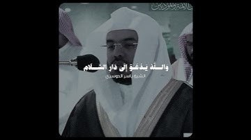 والله يدعو إلى دار السلام..| تلاوة عراقية بديعة صادحة! - للشيخ ياسر الدوسري 🤍🎧..