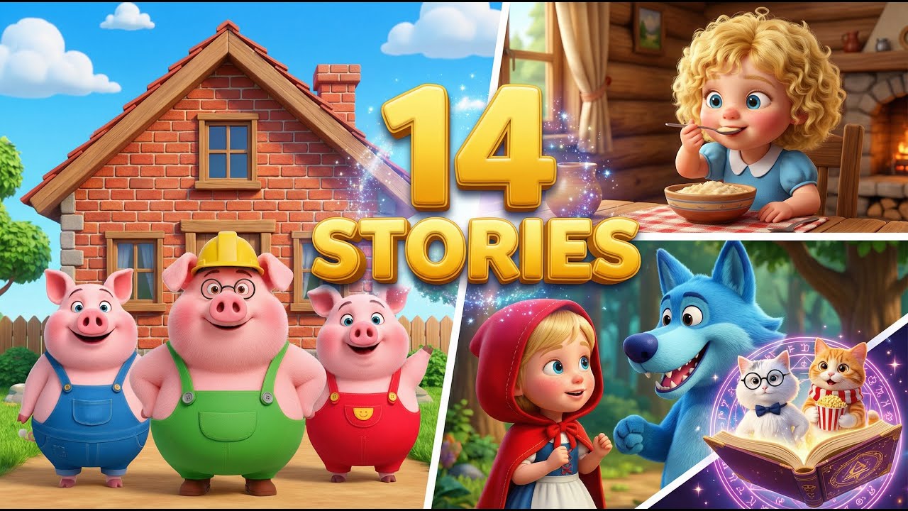 14 Classic Fairy Tales & Fables | 35 Minutes Bedtime Stories (Dr. Purr & Popcorn's Collection )