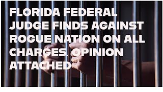 Federal Judge Issues Order Finding Rogue Nation Guilty.  He Will Probably Appeal. Opinion Attached.