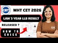 mh cet llb 3 year result 2026 | mah cet law 3 year result 2026