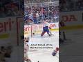 Jakub Dobeš scrapes the crease ice as he gets set to begin the 2nd period against Buffalo in Game 1