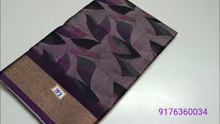 Black tussar sarees and linen cotton sarees collection//