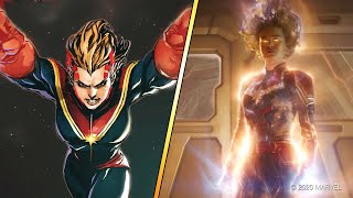 Famous Captain Marvel's Looks: Comics vs. MCU Profile