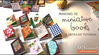 Mini Book Binding Marathon! Make 10 miniature books with us. Stepbystep detailed tutorial