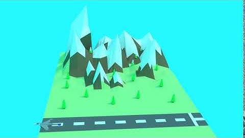 Short Low Poly Airplane Animation